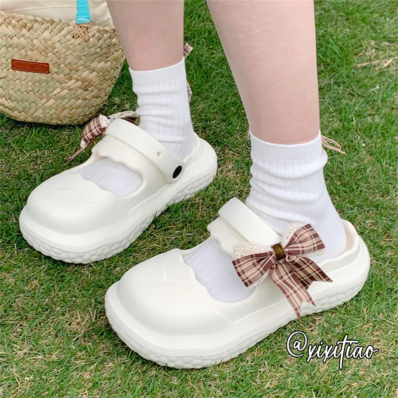 Thin Strips Slippers Women's, Ivory-5