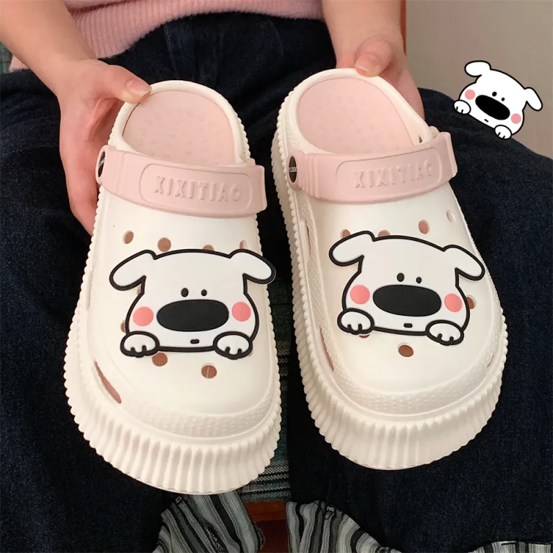 Thin Strips Sandal Slippers Women's, White-4