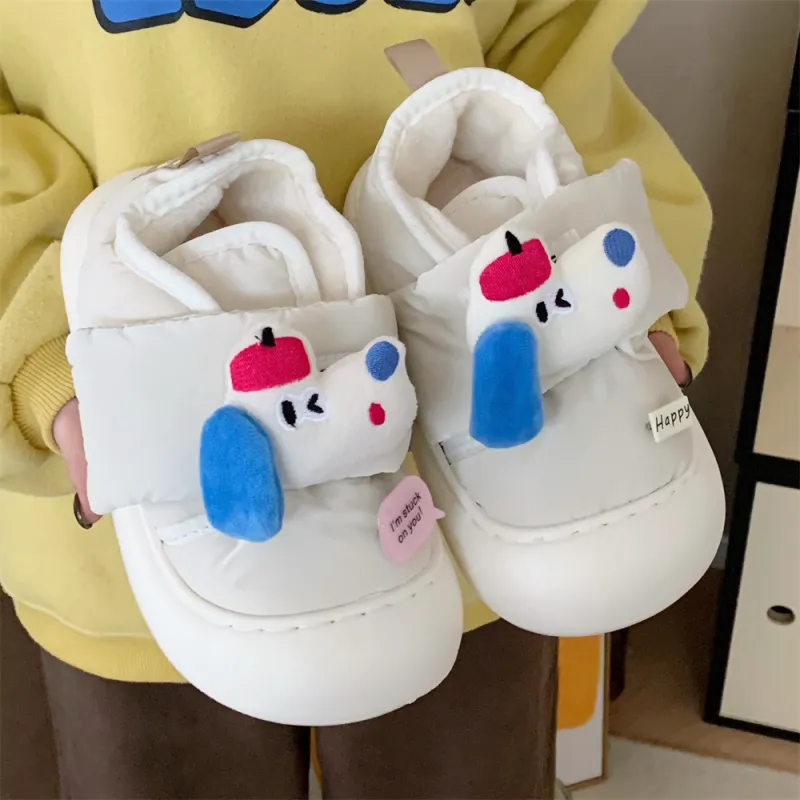Thin Strips Cotton Slippers Women's Ecru-4