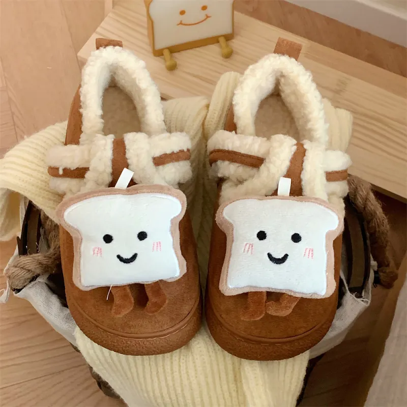 Thin Strips Cotton Slippers Women's, Dark Coffee-7