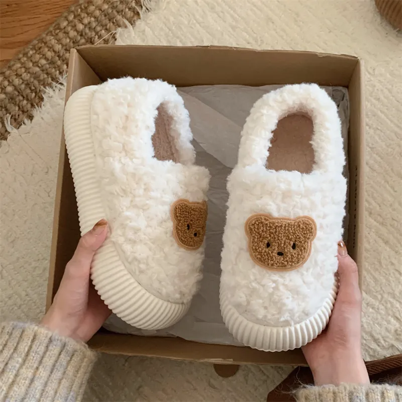Thin Strips Cotton Slippers Women's, Brown-10