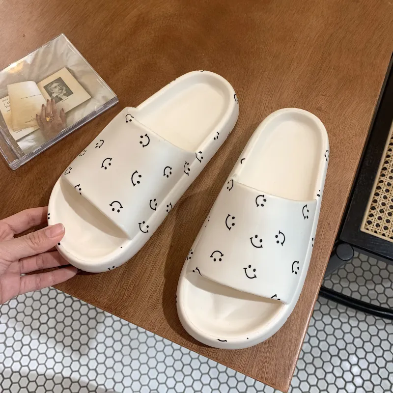 Thin Strips Slippers Unisex, Ecru-4