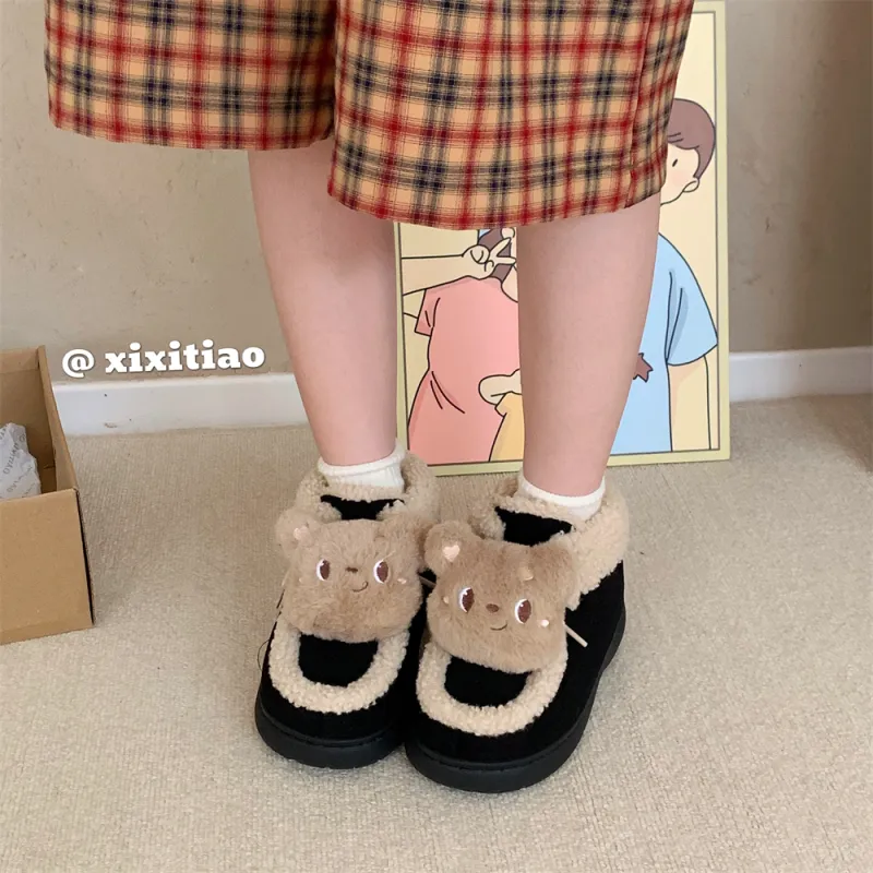 Thin Strips Cotton Slippers Women's, Black-2