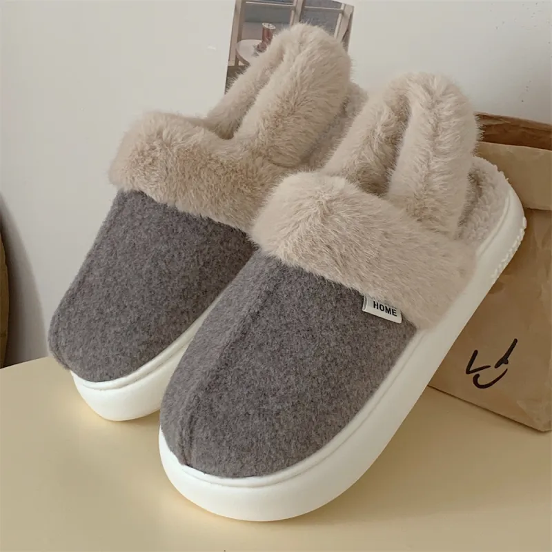 Thin Strips Cotton Slippers Unisex, Brown-17