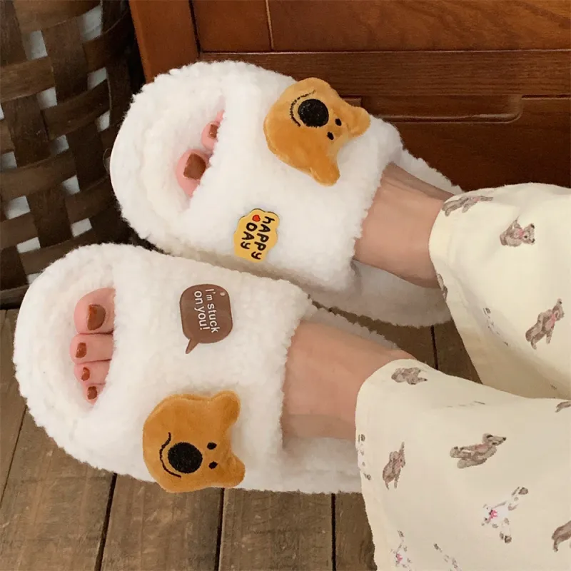 Thin Strips Cotton Slippers, Home Slippers Women's, Brown-12