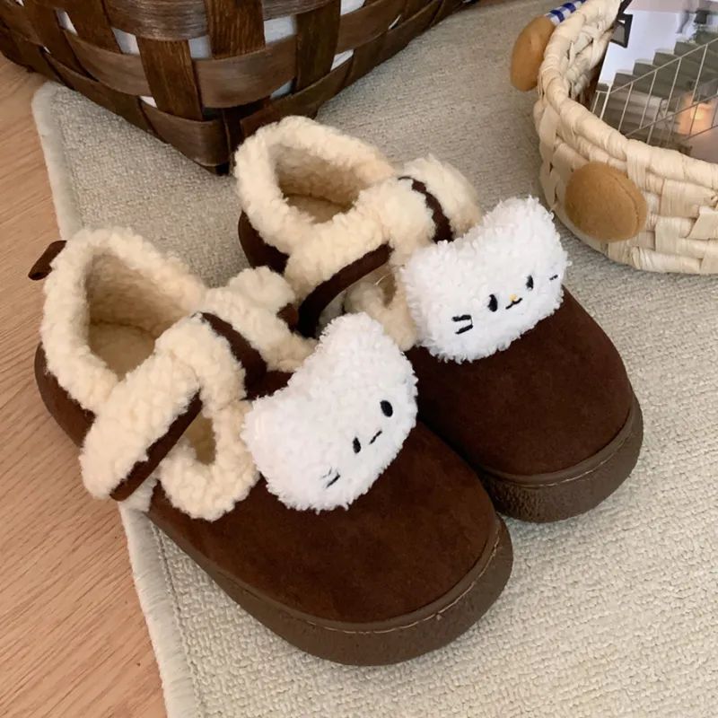Thin Strips Cotton Slippers Women's, Light Brown-6