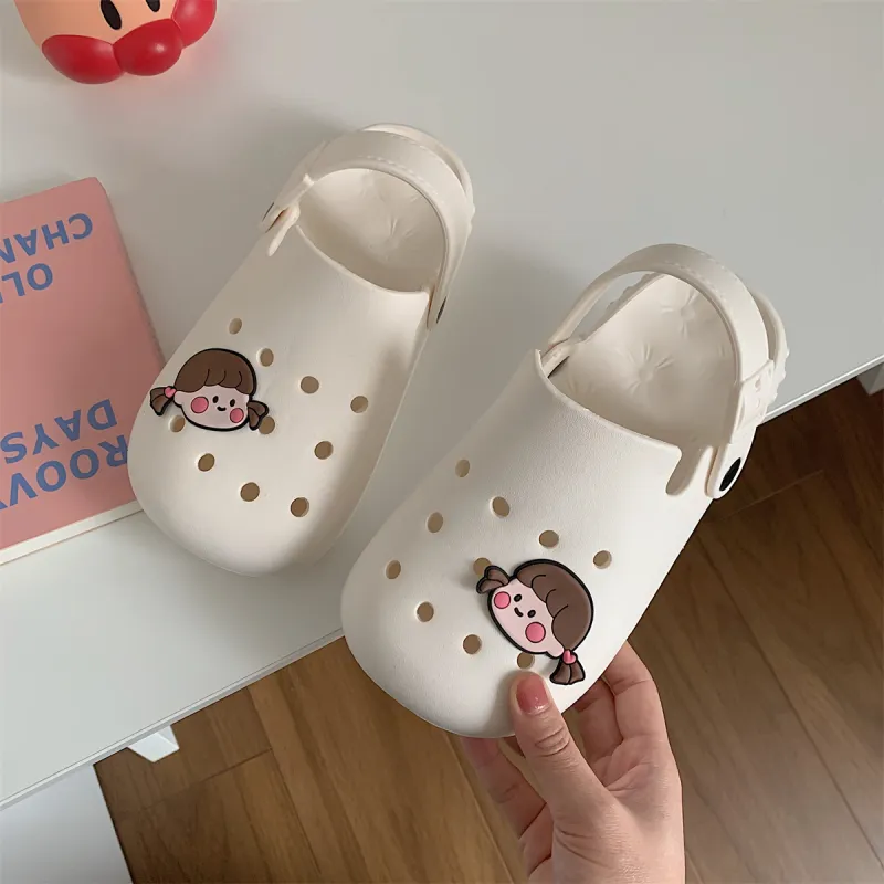 Thin Strips Slippers Unisex, White-5