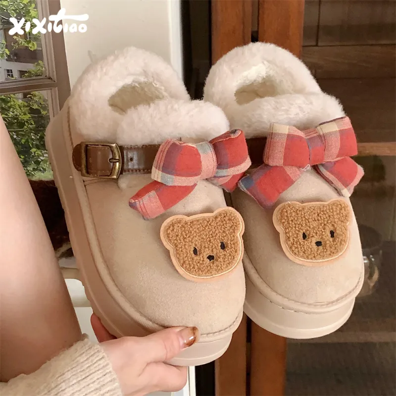 Thin Strips Home Slippers Women's, Brown-1