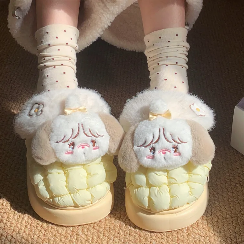 Thin Strips x MIKKO Cotton Slippers Women's, Yellow-4