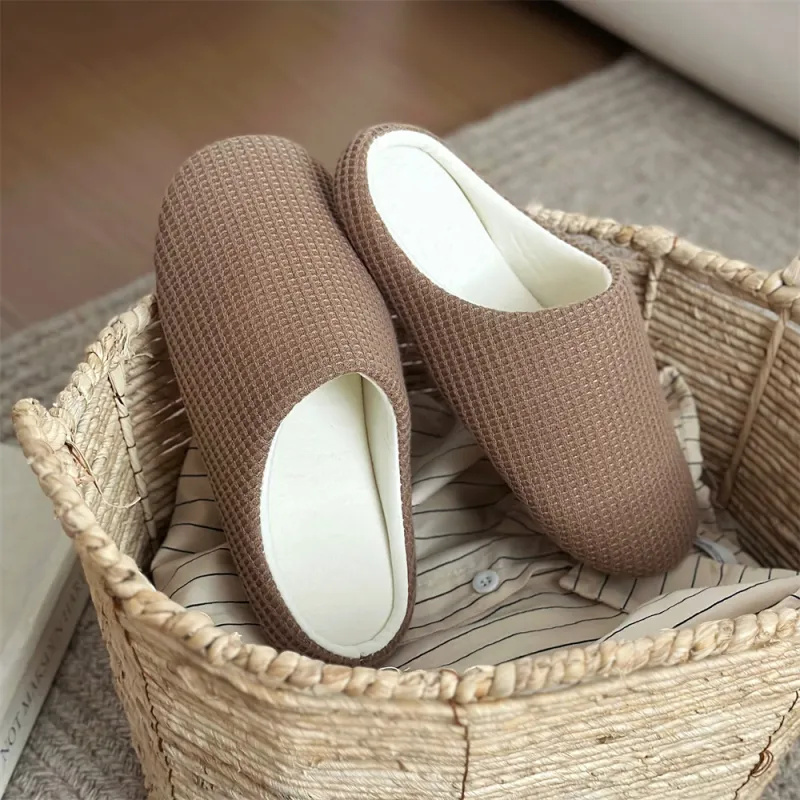Thin Strips Slippers Unisex, White-2