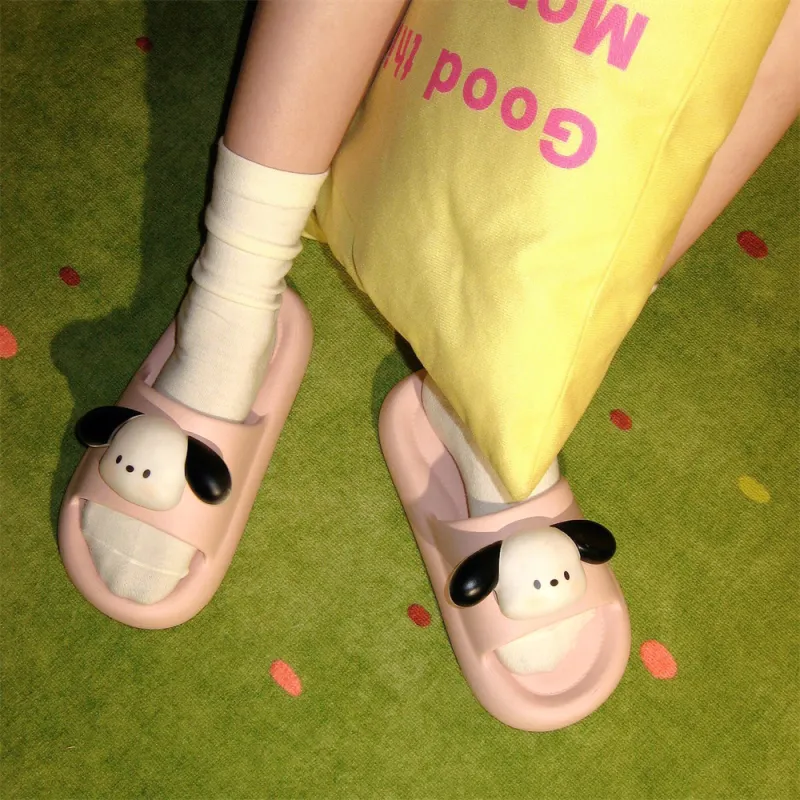 Thin Strips Sandal Slippers Unisex White-9