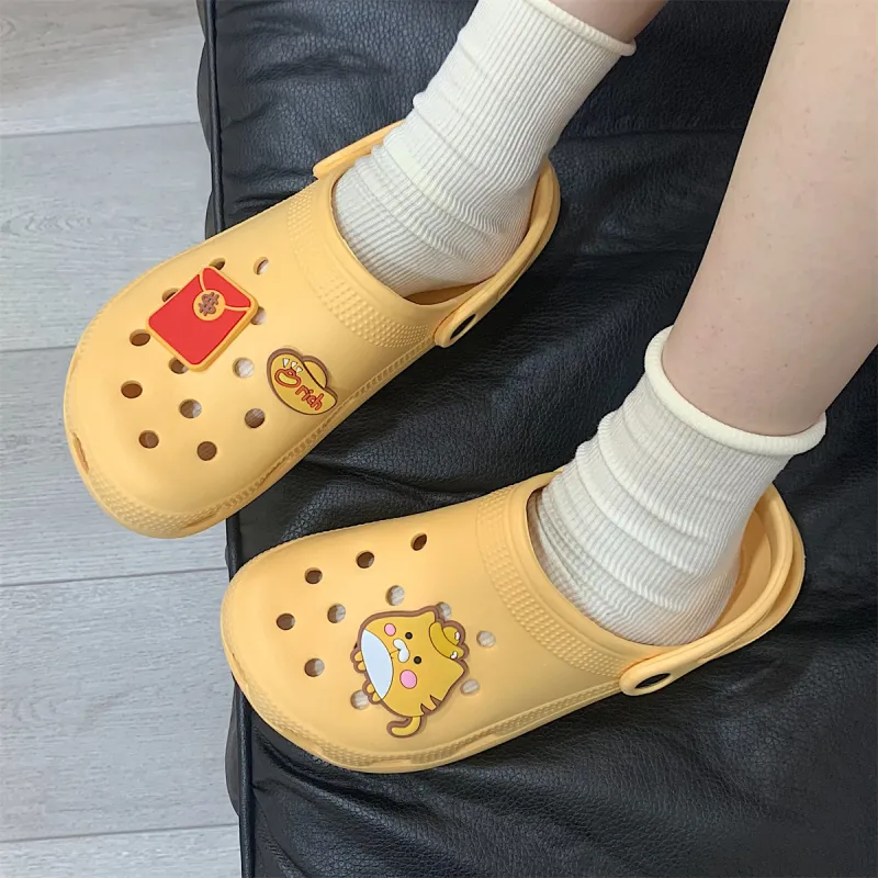 Thin Strips Slippers Unisex, White-21