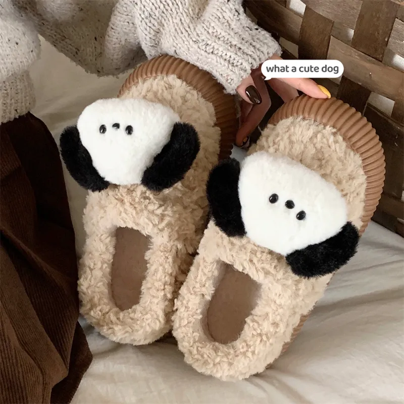 Thin Strips Cotton Slippers Women's, White-10