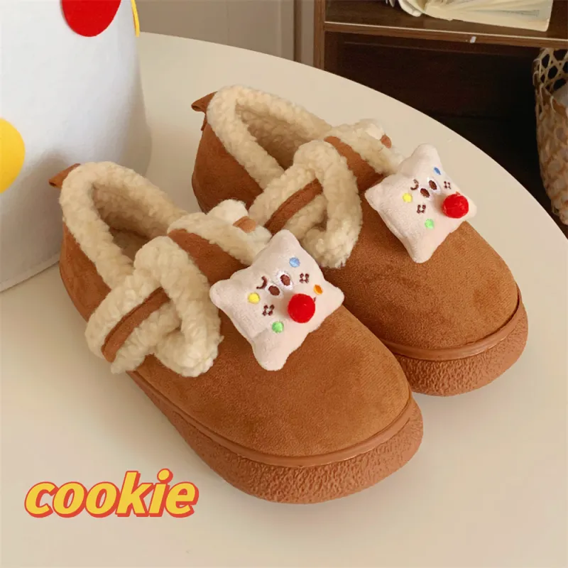 Thin Strips Cotton Slippers Women's, Light Brown-3