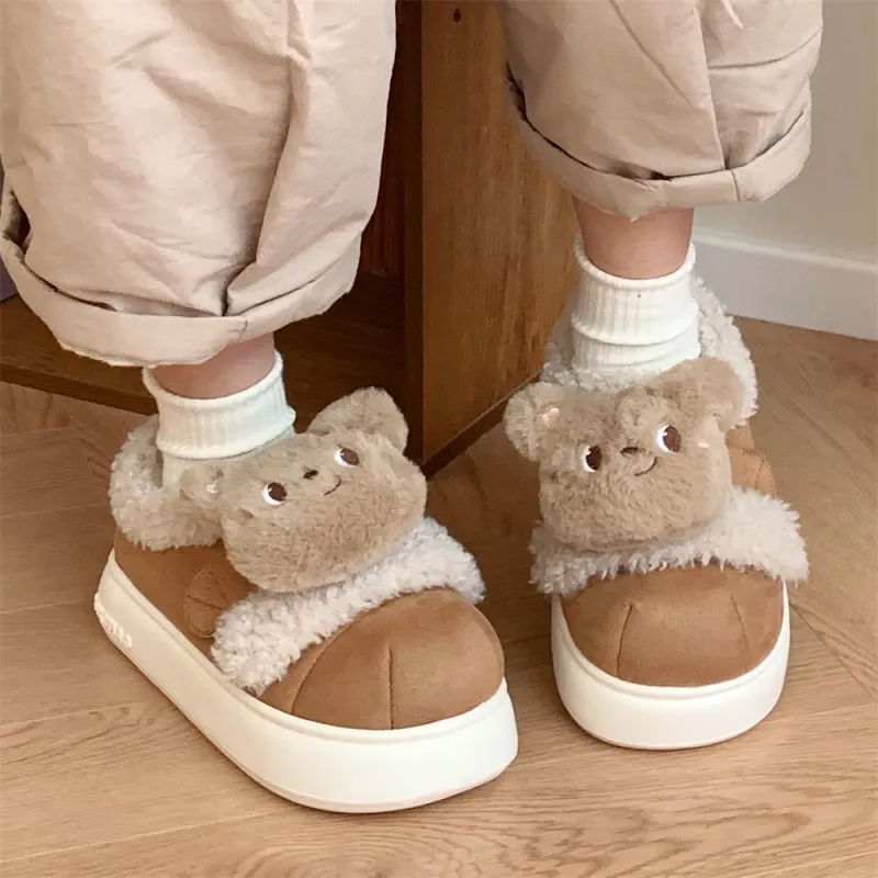 Thin Strips Cotton Slippers Women's Khaki-2
