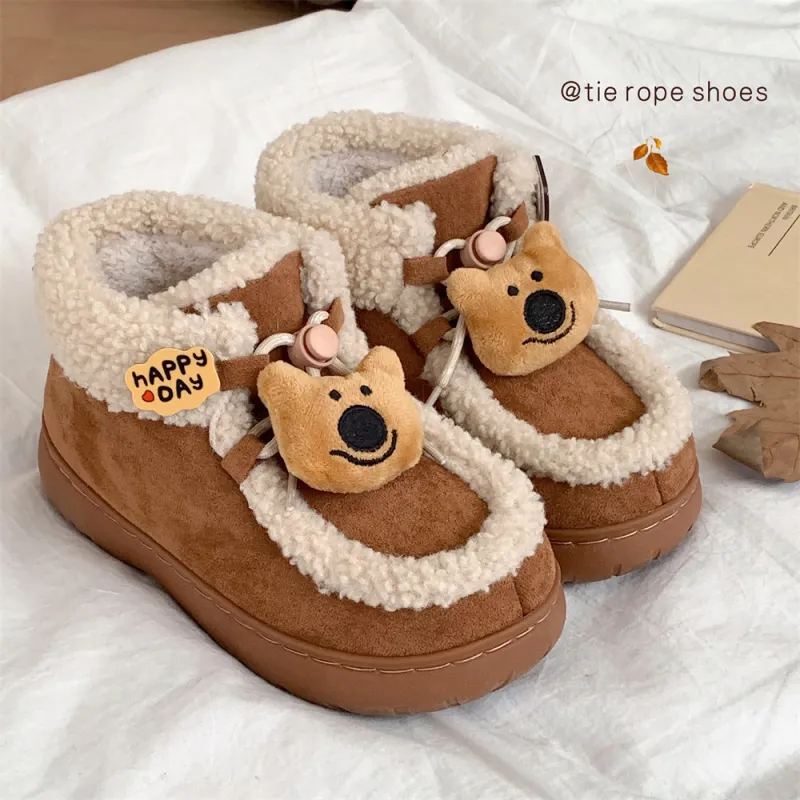 Thin Strips Cotton Slippers Women's, Light Brown-5