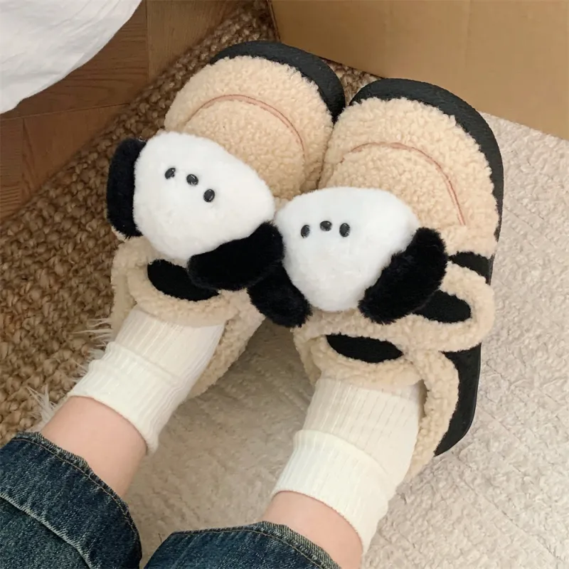 Thin Strips Cotton Slippers Women's, Light Brown-11