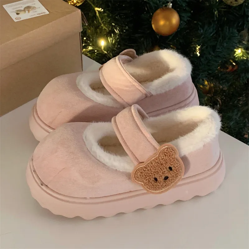 Thin Strips Cotton Slippers Women's, Pink-2