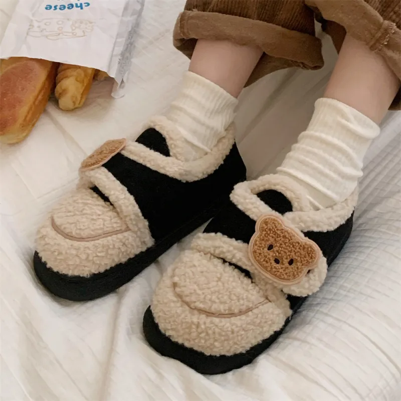 Thin Strips Cotton Slippers Light Brown, Home Slippers-14