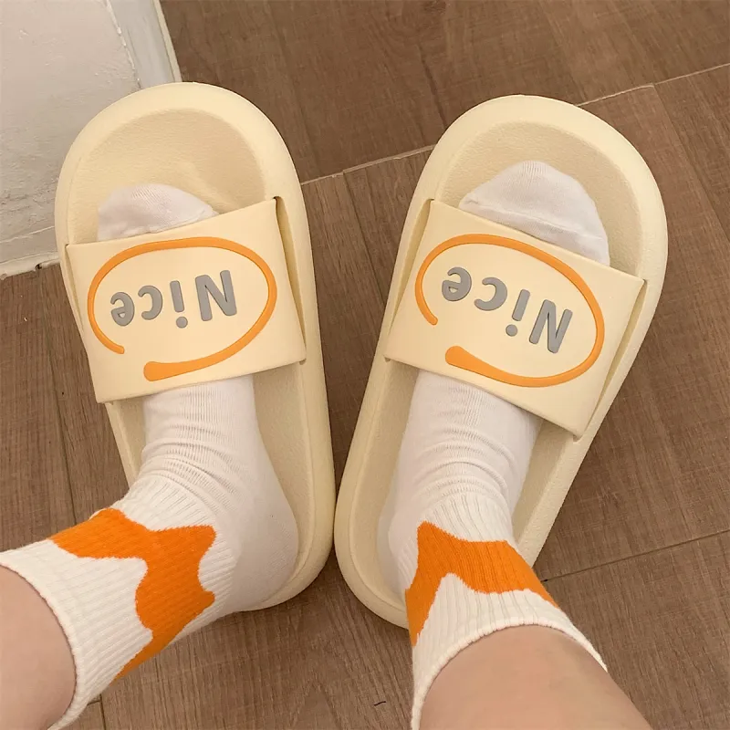 Thin Strips Slippers Unisex, Ecru-3