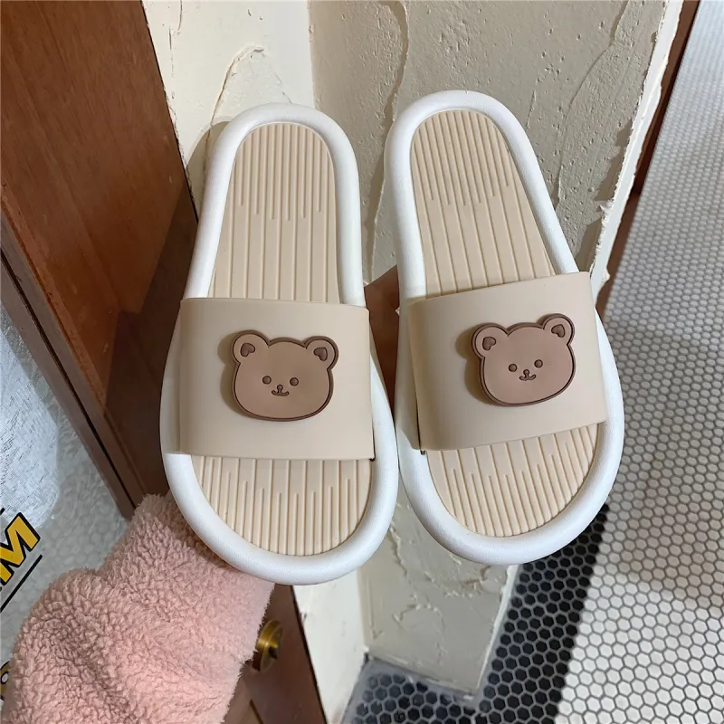 Thin Strips Slippers Women's, Apricot-3