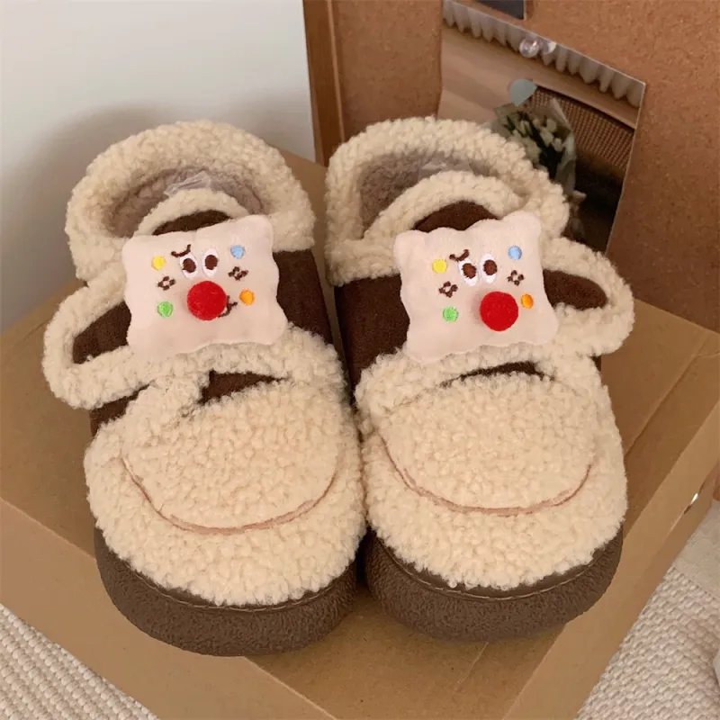 Thin Strips Cotton Home Slippers Women's, Black-11
