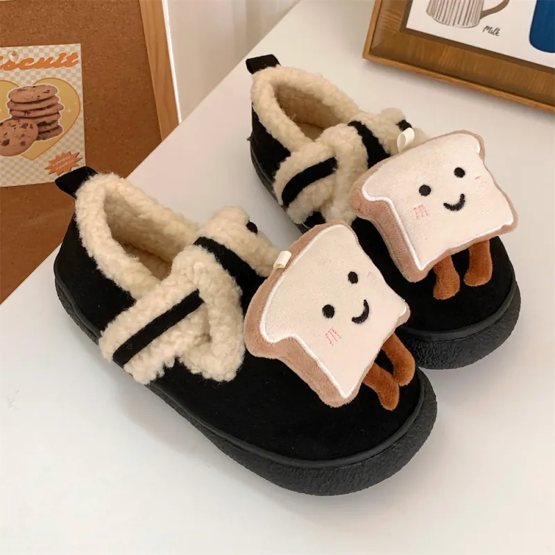 Thin Strips Cotton Slippers Women's, Dark Coffee-13