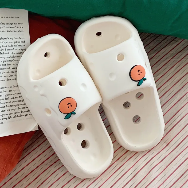 Thin Strips Sandal Slippers Unisex, Cream White-5