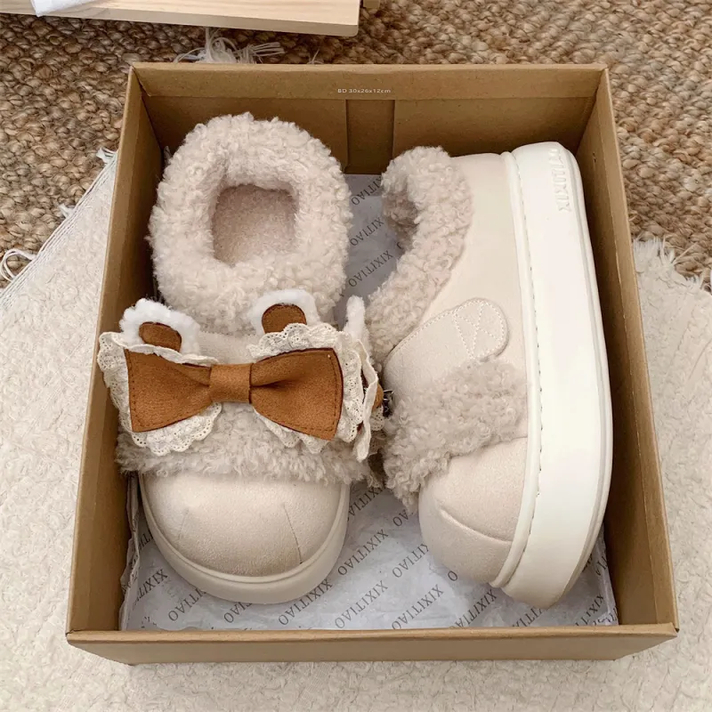 Thin Strips Cotton Slippers Women's Khaki-7