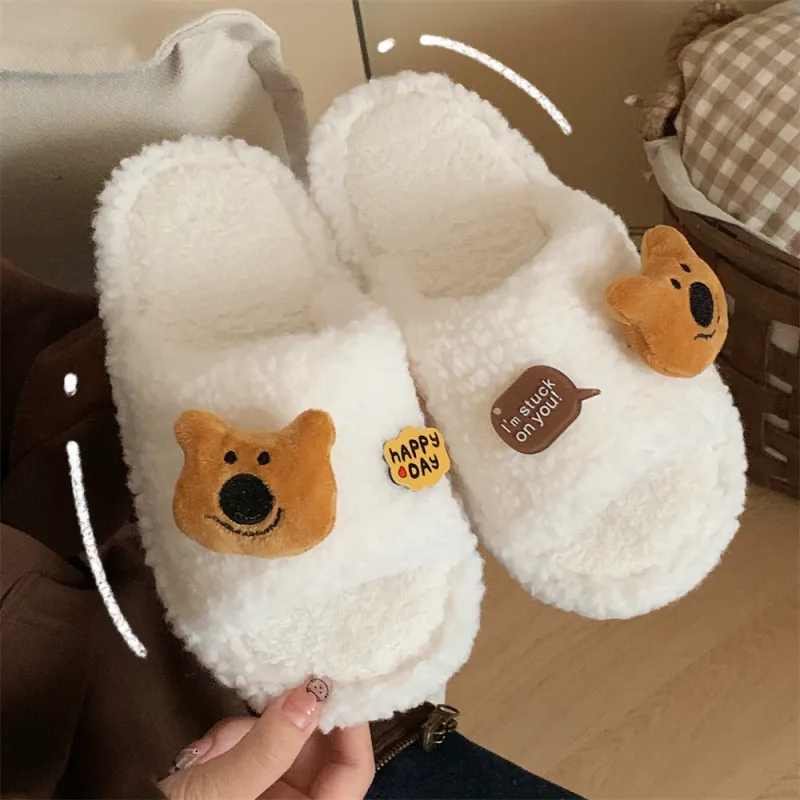 Thin Strips Cotton Slippers, Home Slippers Women's, Brown-10