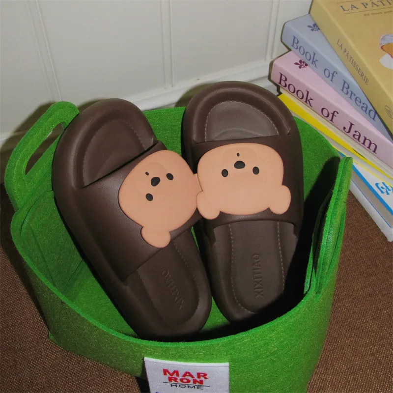 Thin Strips Sandal Slippers Light Yellow-25
