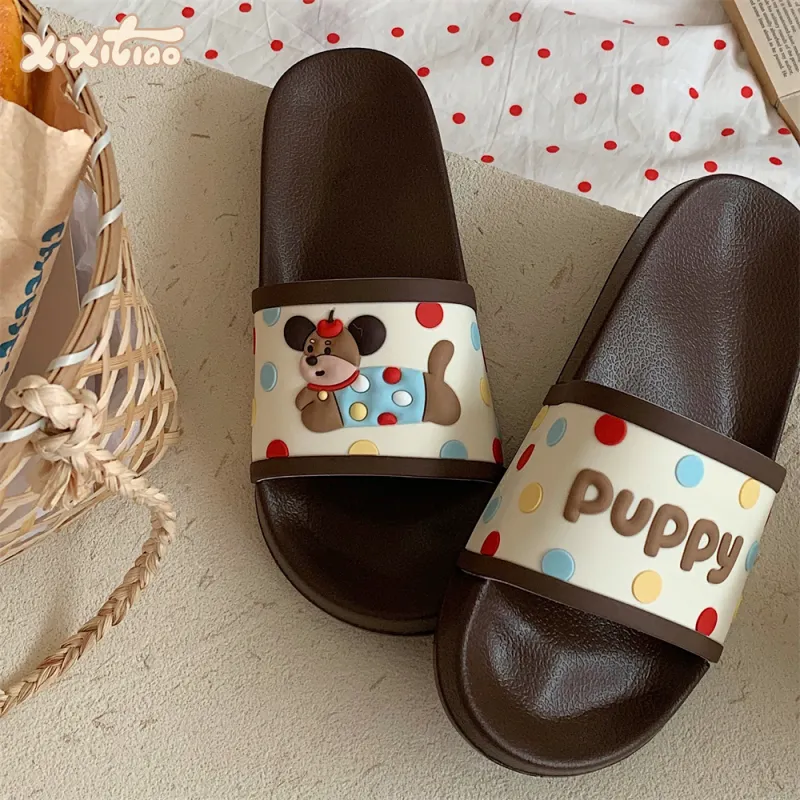 Thin Strips Home Slippers Unisex-1