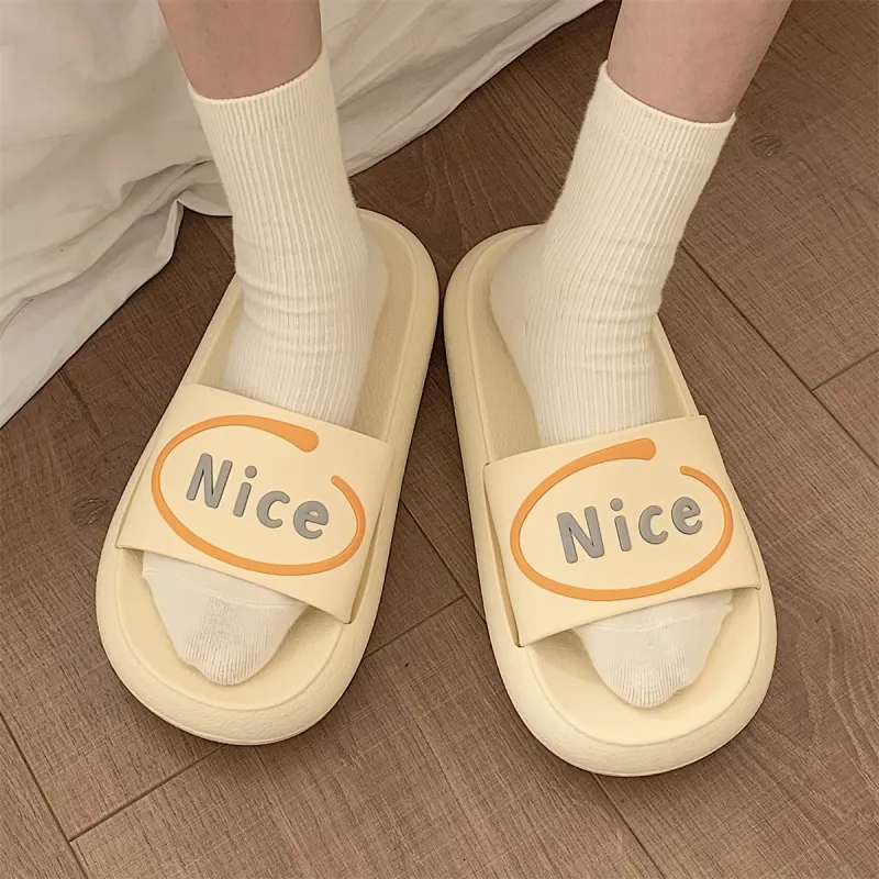 Thin Strips Slippers Unisex, Ecru-5
