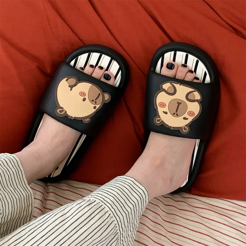 Thin Strips Slippers Unisex, Desert Brown-16