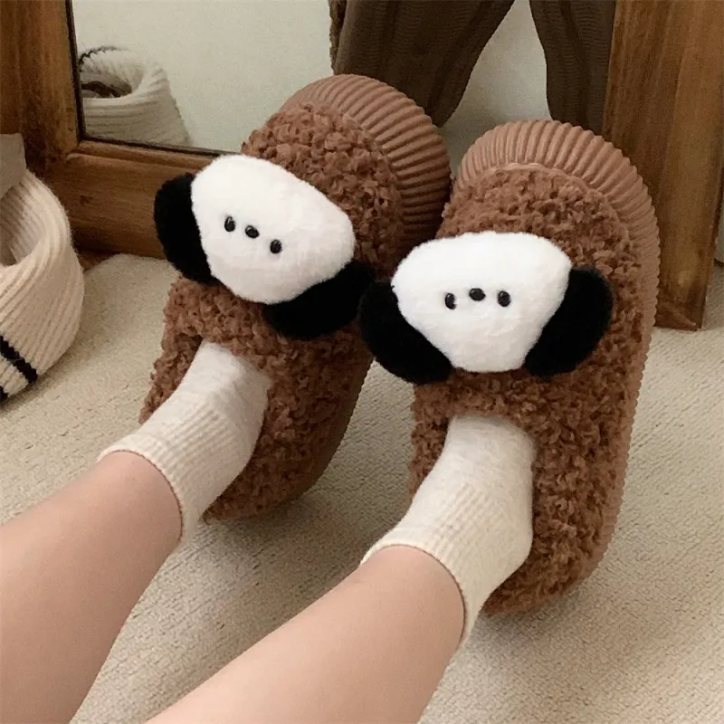 Thin Strips Cotton Slippers Women's, White-16