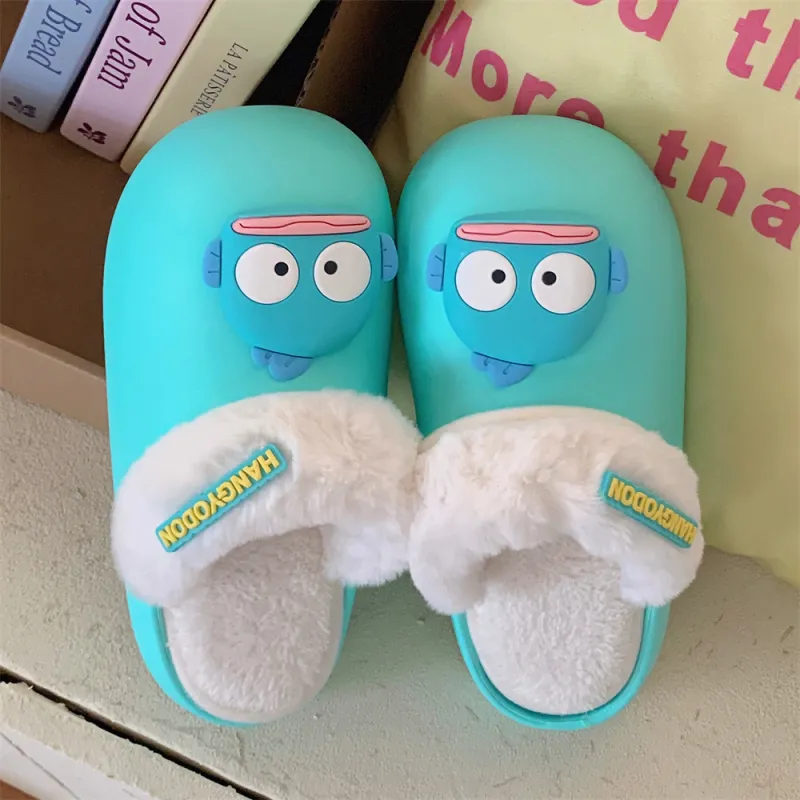 Thin Strips x Sanrio Cotton Slippers Women's, Green-3