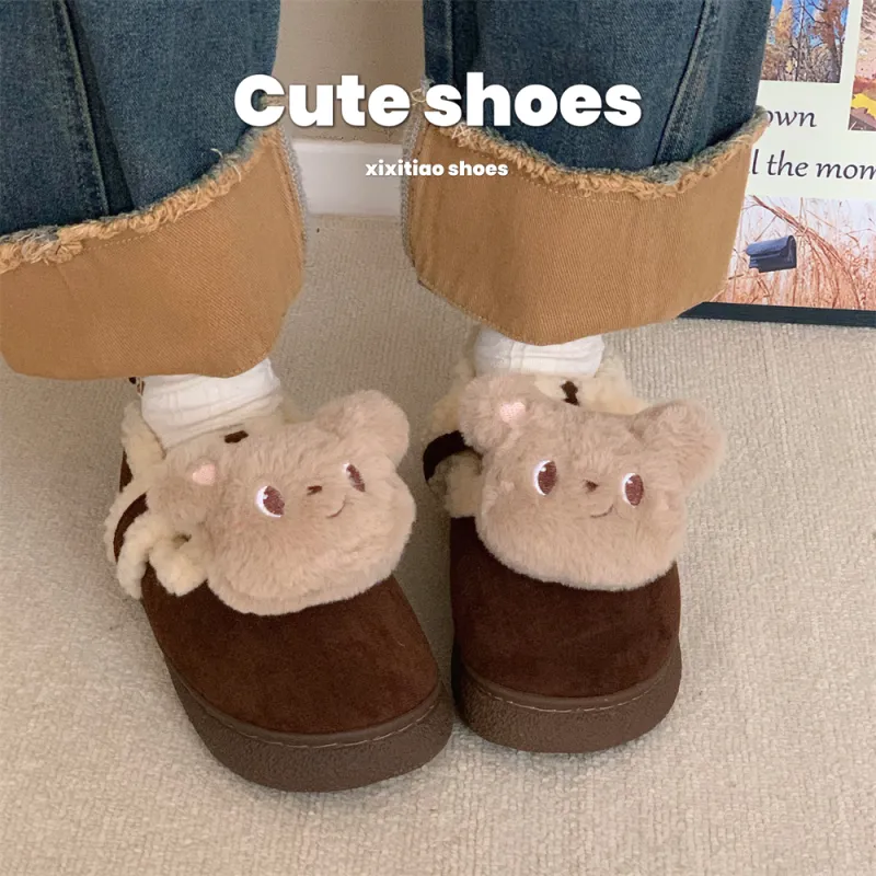 Thin Strips Cotton Slippers Women's, Light Brown-8