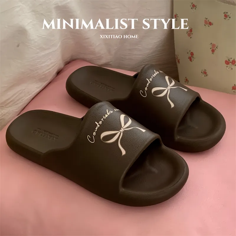 Thin Strips Slippers Women's, White-8