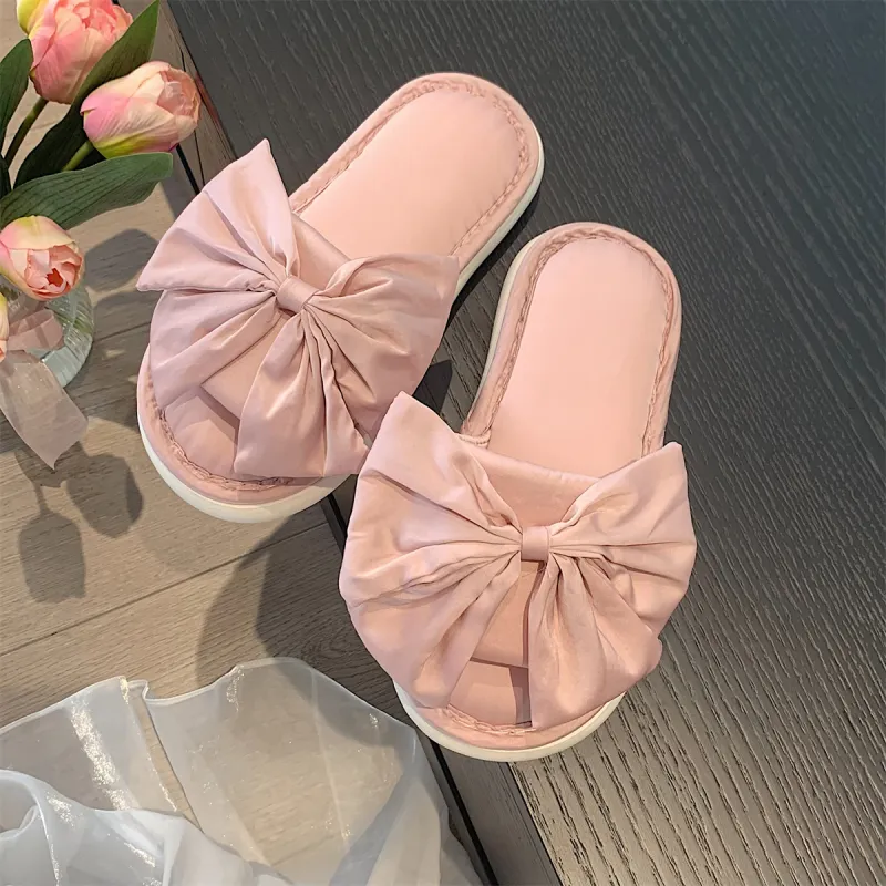 Thin Strips Home Slippers Women's Pink-5
