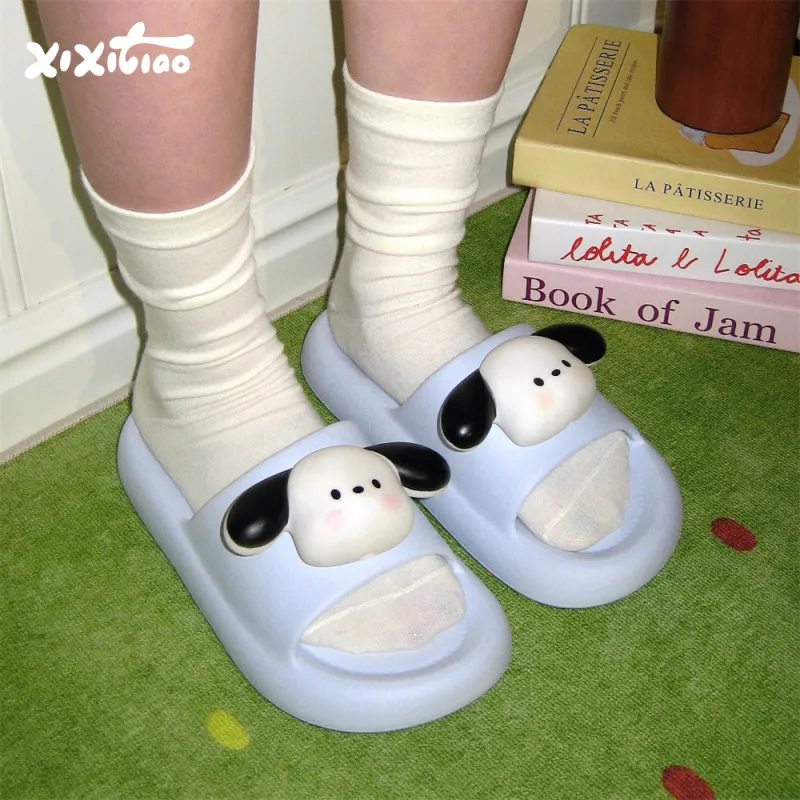 Thin Strips Sandal Slippers Unisex White-17