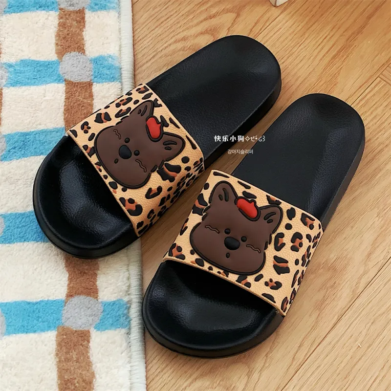 Thin Strips Slippers Women's, Brown-8