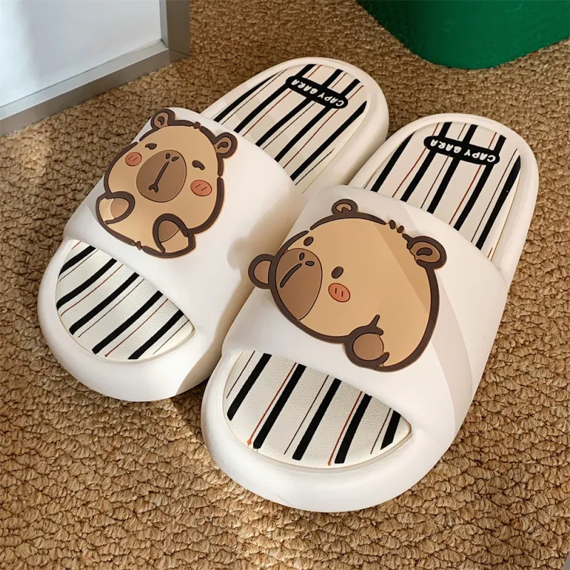 Thin Strips Slippers Unisex, Desert Brown-9