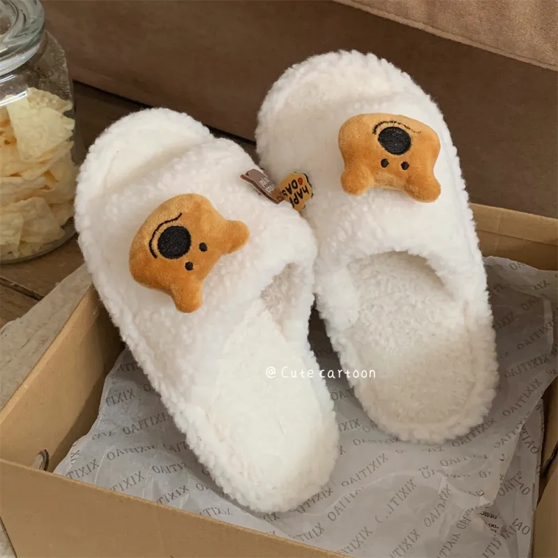 Thin Strips Cotton Slippers, Home Slippers Women's, Brown-11