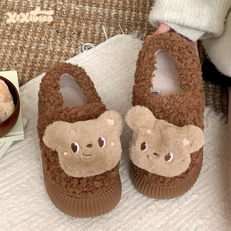 Thin Strips Cotton Slippers Women's Khaki-13