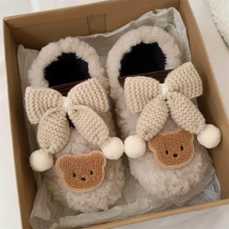 Thin Strips Cotton Slippers Women's Khaki-8