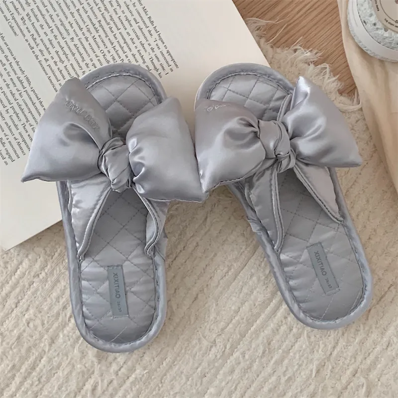 Thin Strips Cotton Linen Blend Slippers Unisex, Champagne-17