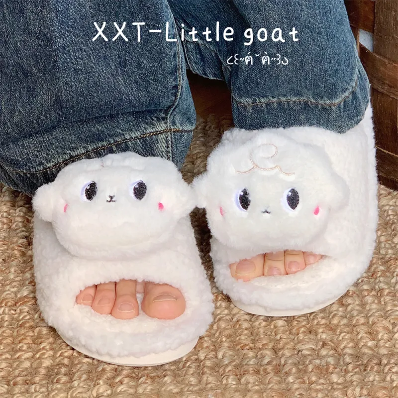 Thin Strips Cotton Slippers Women's-5