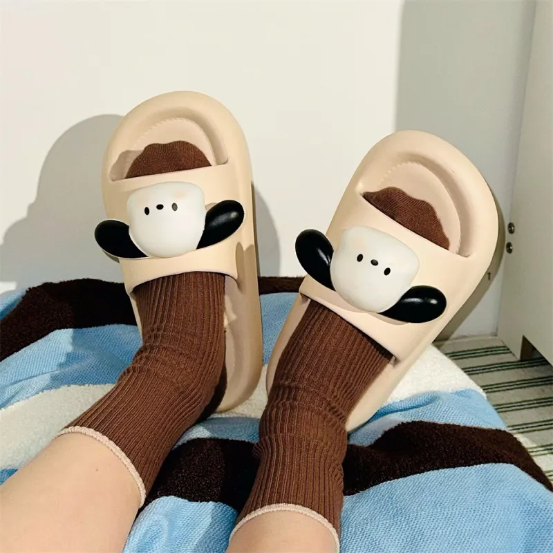 Thin Strips Sandal Slippers Unisex White-6