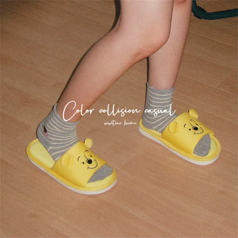 Thin Strips x Disney Home Slippers Unisex, Yellow-3