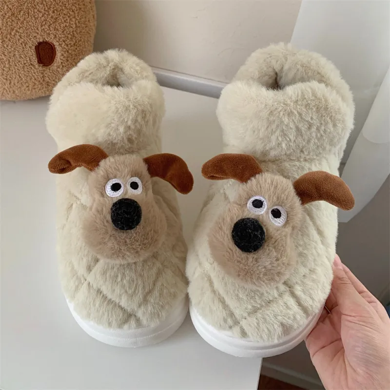 Thin Strips Cotton Slippers Women's, Ivory-8